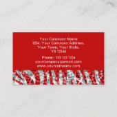 Glitz Zebra Rood visitekaartje rood (Achterkant)