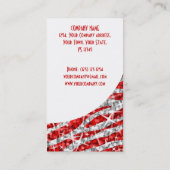 Glitz Zebra Rood, wit profiel Visitekaartje (Achterkant)