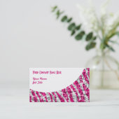 Glitz Zebra rose blanche carte de visite (Debout devant)