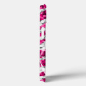 Glitz Zebra Roze print monogram zilver Case-Mate iPhone Case (Achterkant / Rechts)