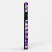 Glitz Zebra violet coque iphone monogramme noir (Dos/Droite)