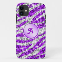 Glitz Zebra violet coque iphone violet