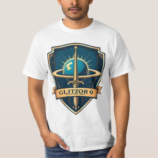 Glitzor9 “Cunivara Prime Seal” Crest Tee T-shirt (Voorkant)