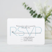 Glitzy Aqua Blue RSVP (Debout devant)