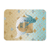 Glitzy Aqua Mermaid Blue Glitter Magneet (Horizontaal)