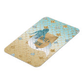 Glitzy Aqua Mermaid Blue Glitter Magneet (Linkerzijde)