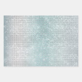 Glitzy Aqua Ombre Sparkle Inpakpapier Vel (Voorkant 3)