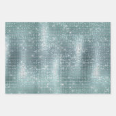 Glitzy Aqua Ombre Sparkle Inpakpapier Vel (Voorkant 2)