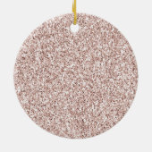 Glitzy Blush Pink Glitter Gold Eyelashes Keramisch Ornament (Achterkant)