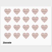 Glitzy Blush Pink Glitter Hart Sticker (Vel)