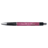 Glitzy Boysenberry Pink Glitter Sparkle Pen (Voorkant)