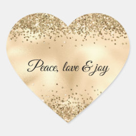 Glitzy Confetti Glitter Sparkle Hart Sticker