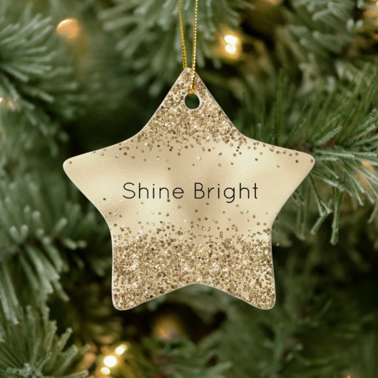 Glitzy Confetti Glitter Sparkle Keramisch Ornament (Boom)