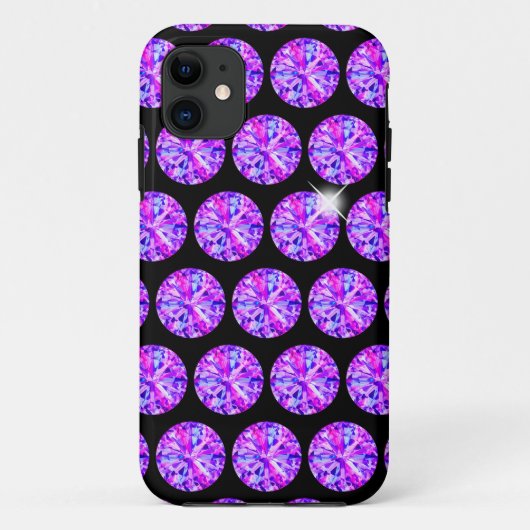 Glitzy Dames Glitz en Glam Faux Rhinestone Case-Mate iPhone Case (Achterkant)