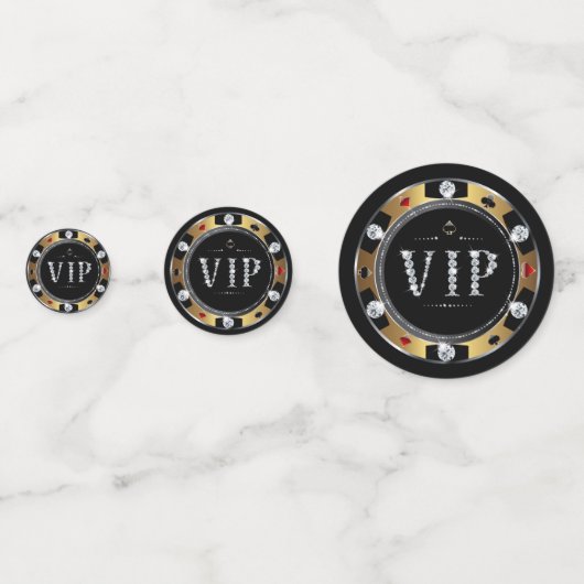 Glitzy Diamond VIP Poker Chips Table Confetti (Devant)