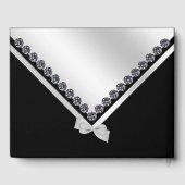 Glitzy Diamonds & Silver Bow 70e verjaardag Gastenboek (Achterkant)