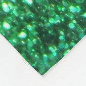 Glitzy Emerald Green Glitter Fleece Deken (Hoek)
