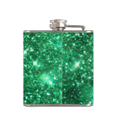 Glitzy Emerald Green Glitter Heupfles (Achterkant)
