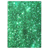 Glitzy Emerald Green Glitter Klembord (Achterkant)