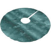 Glitzy Emerald Green Marble Kerstmis Kerstboom Rok (Gekanteld)