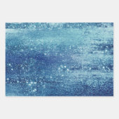 Glitzy Folie | Ice Blue Faux Iridescent Shimmer Inpakpapier Vel (Voorkant 3)