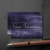 Glitzy Folie | Indigo Midnight Paarse gastgegevens Informatiekaartje