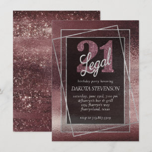 Glitzy Folie Roos Gold Blush Glam 21 en Legal Kaart
