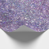 Glitzy Girly Glam Paarse Sparkle Glitter Cadeaupapier (Hoek)