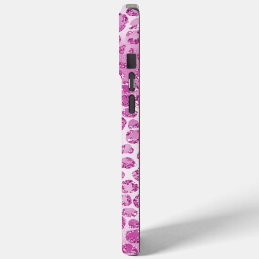 Glitzy Girly Pink Luipaard Print Case-Mate iPhone Case (Achterkant / Links)