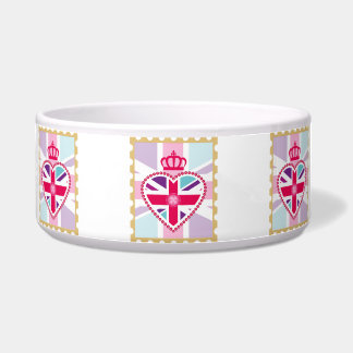 Glitzy Girly Union Jack Heart en Crown Stamp Voerbakje