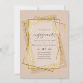 Glitzy Glam ENGAGEMENT Partie Invitations BUDGET (Devant)