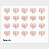 Glitzy Glam Girly Blush Roze Glitter Bruiloft Hart Sticker (Vel)