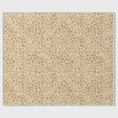 Glitzy Glam Gold Blush Glitter Leopard Print Cadeaupapier (Vlak)