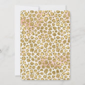 Glitzy Glam Gold Blush Glitter Leopard Print Kaart (Achterkant)