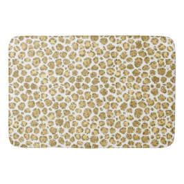 Glitzy Glam Gold Glitter Leopard Print Badmat