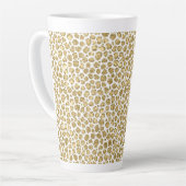 Glitzy Glam Gold Glitter Leopard Print Latte Mok (Linkerhoek)