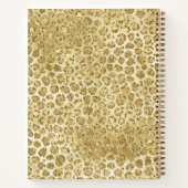 Glitzy Glam Gold Glitter Leopard Print Notitieboek (Achterkant)