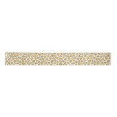 Glitzy Glam Gold White Glitter Leopard Print     Lint (Voorkant)
