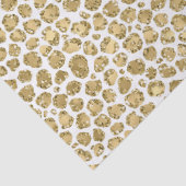 Glitzy Glam Gold White Glitter Leopard Print Tissuepapier (Detail)
