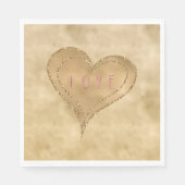 Glitzy Glitter Love Heart Servet (Voorkant)