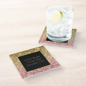 Glitzy Glitter Sparkle Glazen Onderzetter (Schuin)