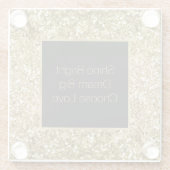 Glitzy Glitter Sparkle Glazen Onderzetter (Achterkant)