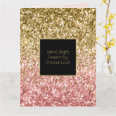 Glitzy Glitter Sparkle Kaart (Gele Bloem)