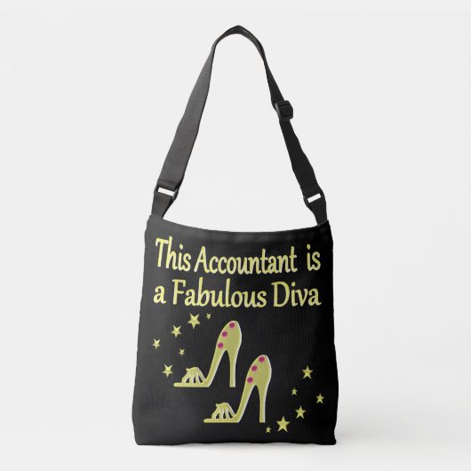 GLITZY GOLD ACCOUNTANT DIVA DESIGN CROSSBODY TAS (Voorkant)