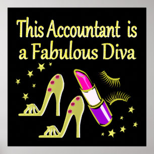 GLITZY GOLD ACCOUNTANT ONTWERP POSTER