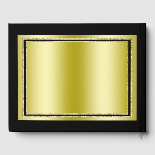 Glitzy Gold & Black 100e verjaardag Gastenboek (Achterkant)