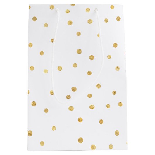 Glitzy Gold Confetti Medium Cadeauzakje (Voorkant)