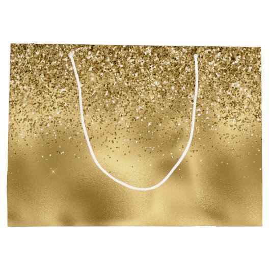 Glitzy Gold Glam Glitter Sparkle     Groot Cadeauzakje (Achterkant)