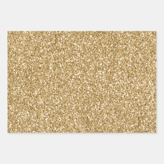 Glitzy Gold Glam Glitter Sparkle      Inpakpapier Vel (Voorkant 3)