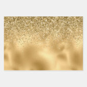 Glitzy Gold Glam Glitter Sparkle      Inpakpapier Vel (Voorkant)